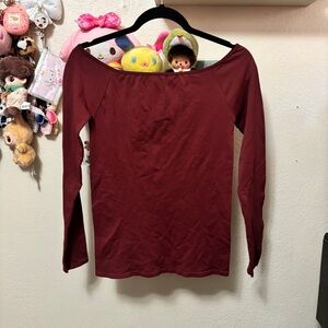 Intimately Free People Seamless Off the Shoulder Long Sleeve Top Size M/L